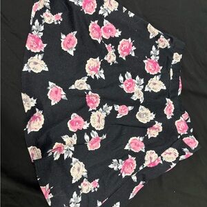 Wet Seal Pink and White Mini Skater Skirt